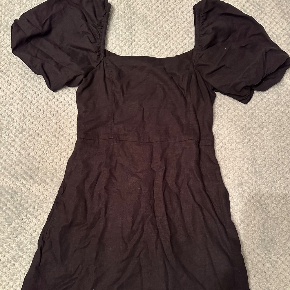 Abercrombie & Fitch Black Linen Dress